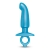 Голубая анальная пробка для массажа простаты Hither Silicone Prostate Plug - 14,3 см. - b-Vibe - в Калининграде купить с доставкой