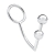 Кольцо на пенис с анальным стимулятором Two Bead Stainless Steel Anal Hook   Cock Ring - BlueLine - в Калининграде купить с доставкой