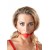 Силиконовый кляп-шар на чёрных ремешках Red Gag silicone - Orion - купить с доставкой в Калининграде