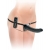 Черный страпон с вагинальной пробкой Deluxe Vibrating Penetrix Strap-On - 19 см. - Pipedream - купить с доставкой в Калининграде