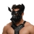 Черная кожаная маска «Собака» - Crazy Handmade - купить с доставкой в Калининграде