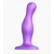 Фиолетовая насадка Strap-On-Me Dildo Plug Curvy size M - Strap-on-me - купить с доставкой в Калининграде