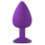 Большая фиолетовая анальная пробка Emotions Cutie Large с голубым кристаллом - 10 см. - Lola Games - купить с доставкой в Калининграде