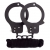 Чёрные наручники из листового металла в комплекте с веревкой BONDX METAL CUFFS LOVE ROPE SET - Dream Toys - купить с доставкой в Калининграде