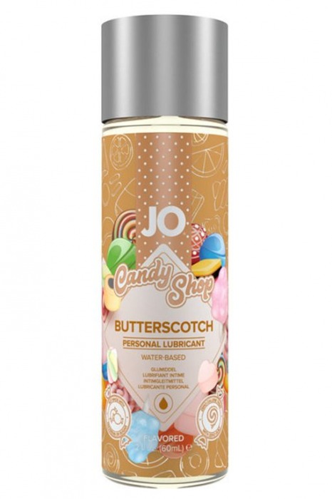 Смазка на водной основе Candy Shop Butterscotch с ароматом ирисок - 60 мл. - System JO - купить с доставкой в Калининграде