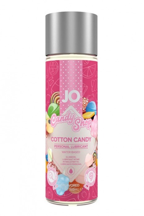 Смазка на водной основе Candy Shop Cotton Candy с ароматом сладкой ваты - 60 мл. - System JO - купить с доставкой в Калининграде