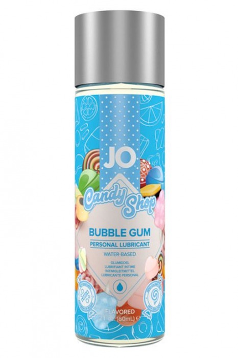 Смазка на водной основе Candy Shop Bubblegum с ароматом жвачки - 60 мл. - System JO - купить с доставкой в Калининграде