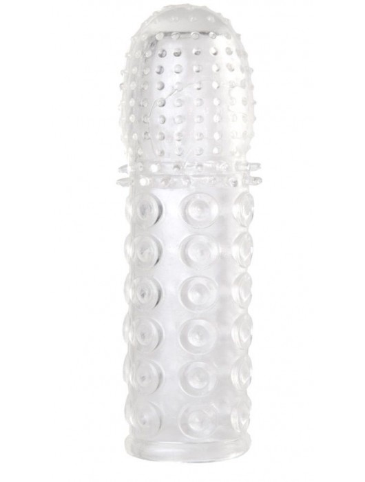 Прозрачная закрытая гелевая насадка - 13,5 см. - Toyfa Basic - в Калининграде купить с доставкой