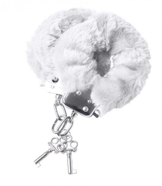Наручники с белой меховой опушкой - ToyFa - купить с доставкой в Калининграде