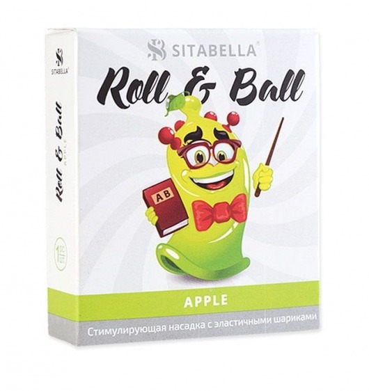 Стимулирующий презерватив-насадка Roll   Ball Apple - Sitabella - купить с доставкой в Калининграде