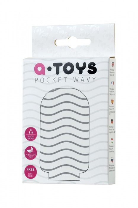 Белый мастурбатор A-Toys Pocket Wavy - A-toys - в Калининграде купить с доставкой