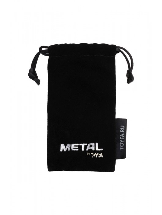 Серебристая коническая анальная пробка с красным кристаллом - 8 см. - ToyFa - купить с доставкой в Калининграде