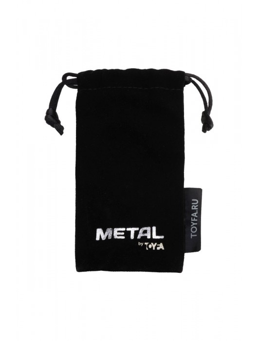 Серебристая коническая анальная пробка с красным кристаллом-сердечком - 7 см. - ToyFa - купить с доставкой в Калининграде