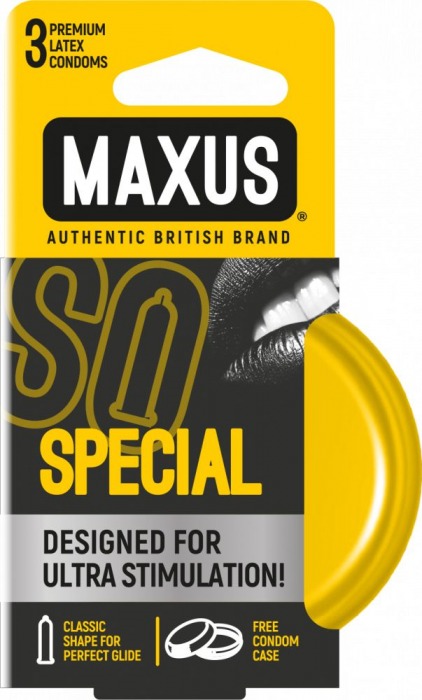 Презервативы с точками и рёбрами в железном кейсе MAXUS Special - 3 шт. - Maxus - купить с доставкой в Калининграде
