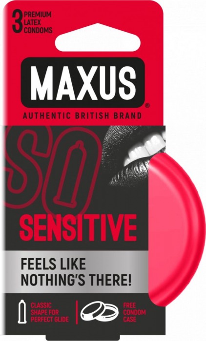 Ультратонкие презервативы в железном кейсе MAXUS Sensitive - 3 шт. - Maxus - купить с доставкой в Калининграде