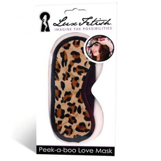 Леопардовая маска на глаза Peek-a-Boo - Lux Fetish - купить с доставкой в Калининграде