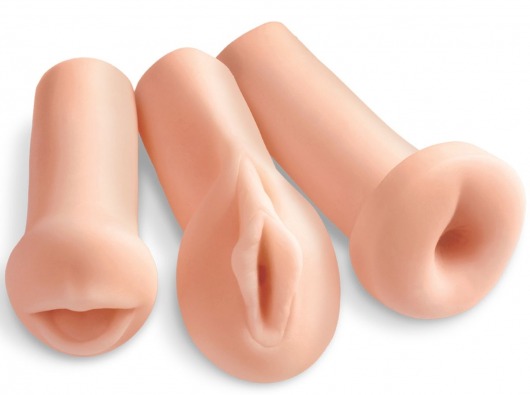 Комплект из 3 мастурбаторов All 3 Holes: вагина, анус, ротик - Pipedream - в Калининграде купить с доставкой