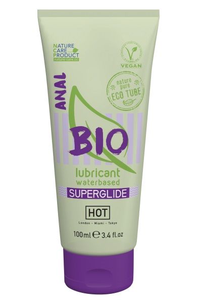 Интимный увлажняющий анальный гель BIO SuperGlide - 100 мл. - HOT - купить с доставкой в Калининграде