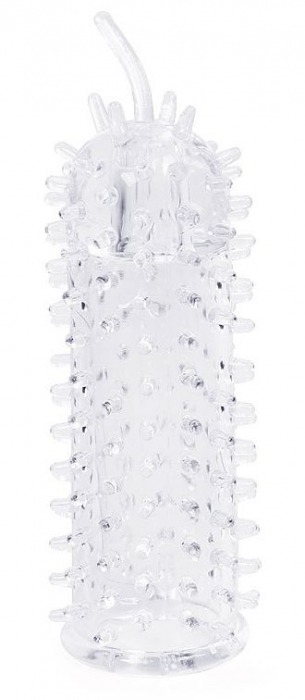 Закрытая рельефная насадка Crystal sleeve с усиками - 12 см. - Erowoman-Eroman - в Калининграде купить с доставкой