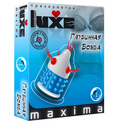 Презерватив LUXE Maxima  Глубинная бомба  - 1 шт. - Luxe - купить с доставкой в Калининграде