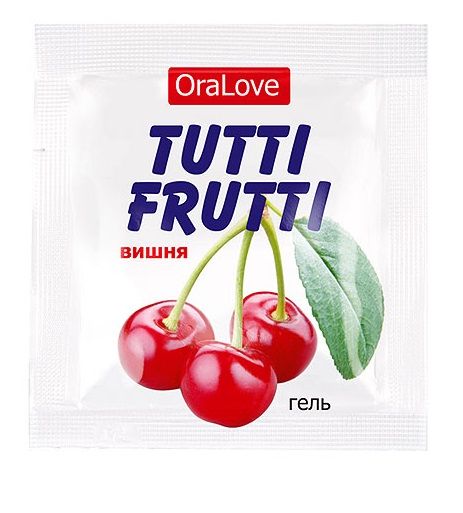 Пробник гель-смазки Tutti-frutti с вишнёвым вкусом - 4 гр. - Биоритм - купить с доставкой в Калининграде