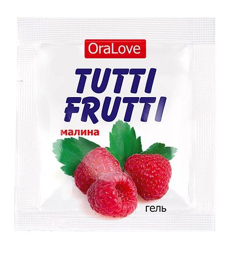 Пробник гель-смазки Tutti-frutti с малиновым вкусом - 4 гр. - Биоритм - купить с доставкой в Калининграде