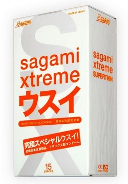 Ультратонкие презервативы Sagami Xtreme SUPERTHIN - 15 шт. - Sagami - купить с доставкой в Калининграде