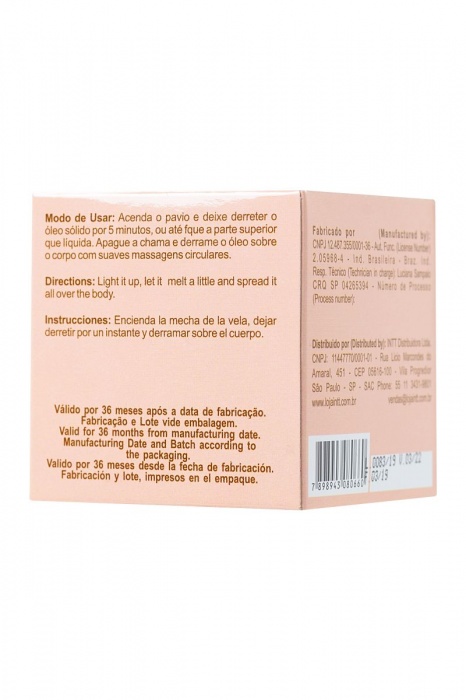 Массажная свеча для поцелуев Peach с ароматом персика - 30 гр. - INTT - купить с доставкой в Калининграде