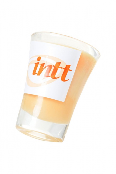 Массажная свеча для поцелуев Peach с ароматом персика - 30 гр. - INTT - купить с доставкой в Калининграде