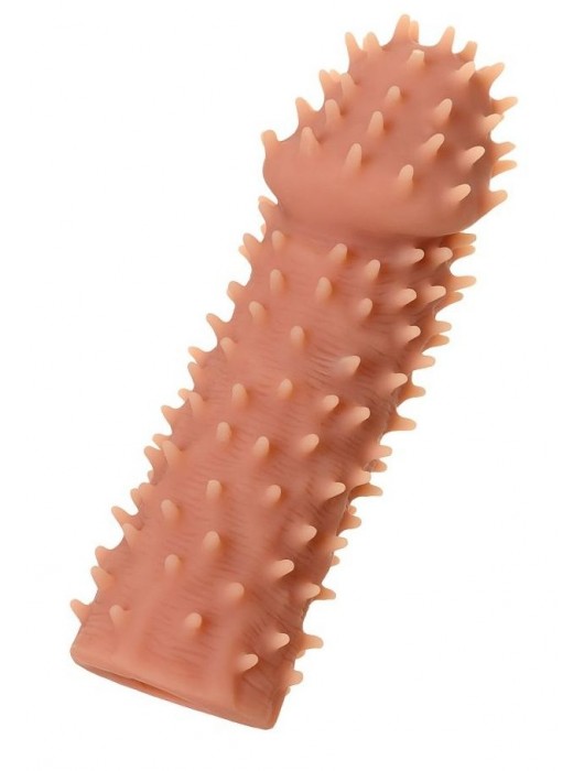 Телесная реалистичная насадка KOKOS Extreme Sleeve 07 с дополнительной стимуляцией - 12,7 см. - KOKOS - в Калининграде купить с доставкой