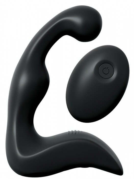 Черный вибромассажер простаты с пультом ДУ Control P-Spot Pro - Pipedream - в Калининграде купить с доставкой