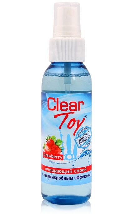 Очищающий спрей для игрушек CLEAR TOY Strawberry - 100 мл. - Биоритм - купить с доставкой в Калининграде