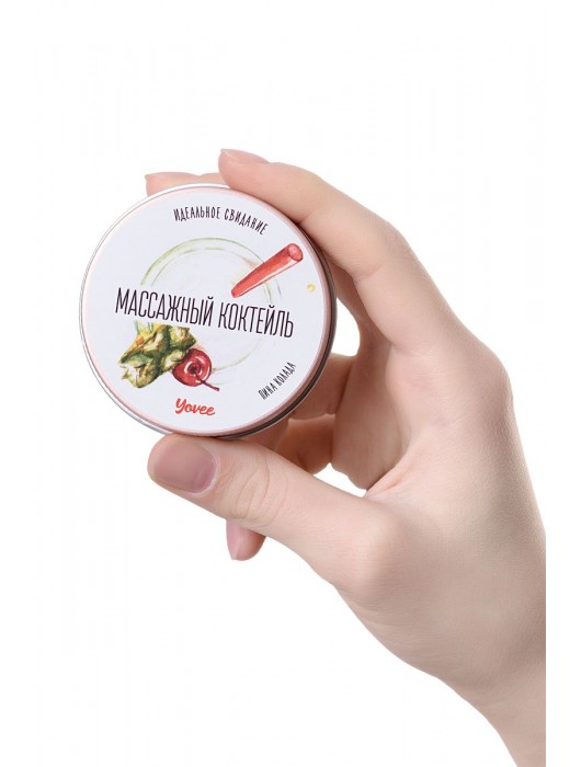 Массажная свеча «Массажный коктейль» с ароматом пина колады - 30 мл. - ToyFa - купить с доставкой в Калининграде