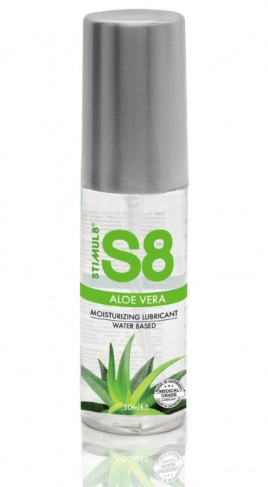 Лубрикант на водной основе S8 Aloe Vera Lube с алоэ вера - 50 мл. - Stimul8 - купить с доставкой в Калининграде