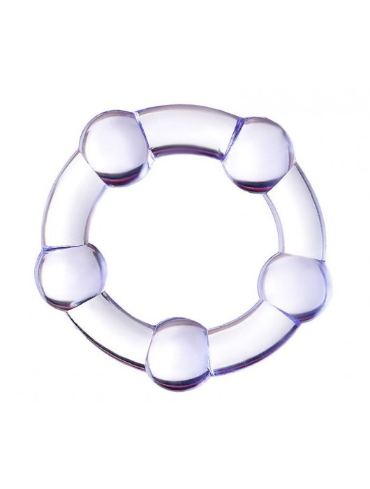 Фиолетовое эрекционное кольцо на пенис с бусинами - Штучки-дрючки - в Калининграде купить с доставкой