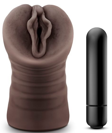Коричневый мастурбатор-вагина Alexis - Blush Novelties - в Калининграде купить с доставкой