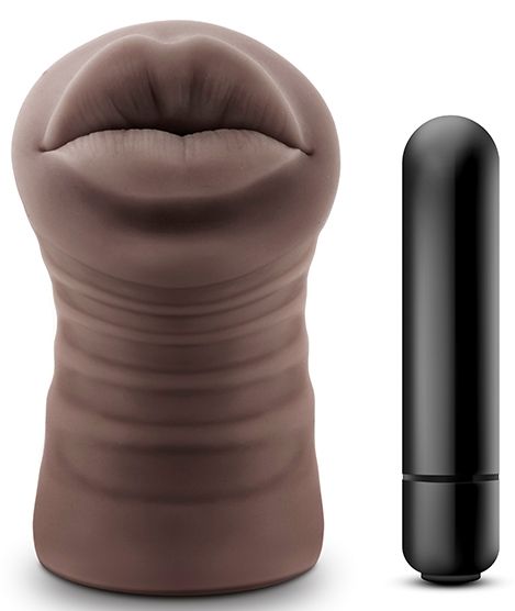 Коричневый мастурбатор-ротик Renee - Blush Novelties - в Калининграде купить с доставкой