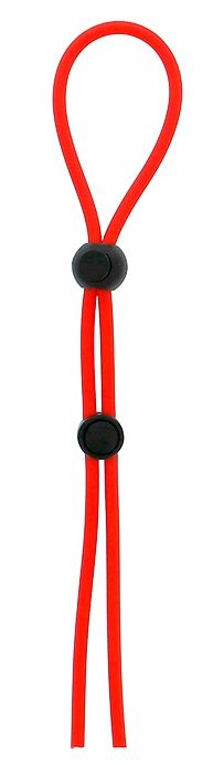 Красное лассо на пенис с двумя бусинами STRETCHY LASSO CAGE - Dream Toys - в Калининграде купить с доставкой