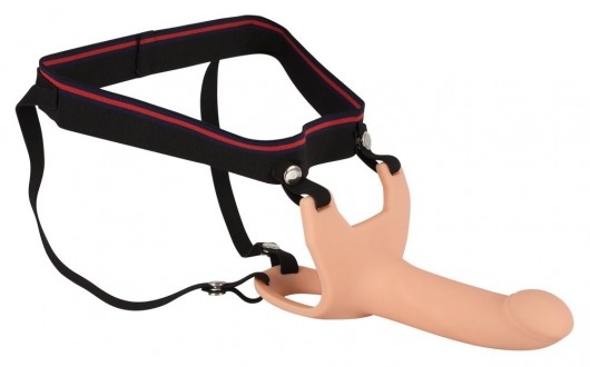 Силиконовый полый страпон на ремнях Silicone Strap-on - 16 см. - Orion - купить с доставкой в Калининграде