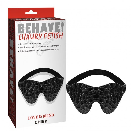 Черная маска на глаза Behave - Chisa - купить с доставкой в Калининграде