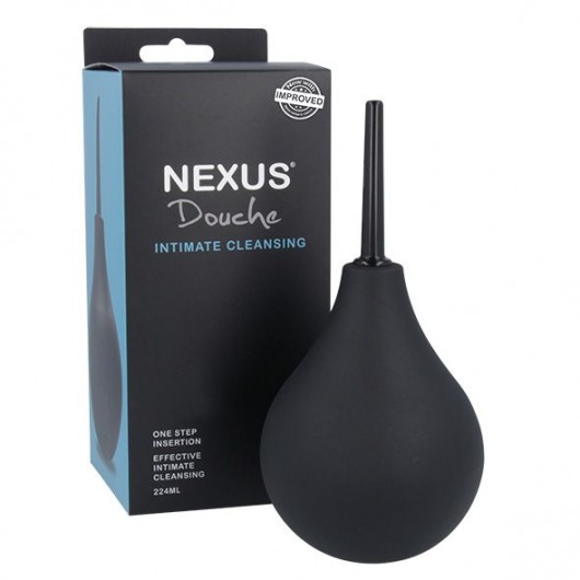 Черный анальный душ с обратным клапаном Non Return Valve Anal Douche - Nexus Range - купить с доставкой в Калининграде