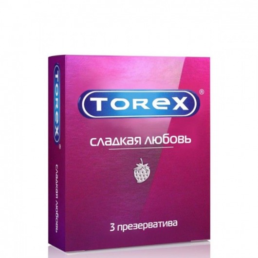Презервативы Torex  Сладкая любовь  с ароматом клубники - 3 шт. - Torex - купить с доставкой в Калининграде