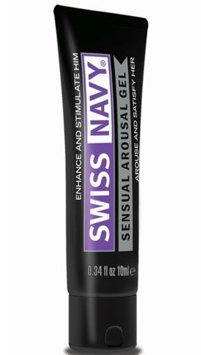 Возбуждающий гель-лубрикант на водной основе Sensual Arousal Lubricant - 10 мл. - Swiss navy - купить с доставкой в Калининграде