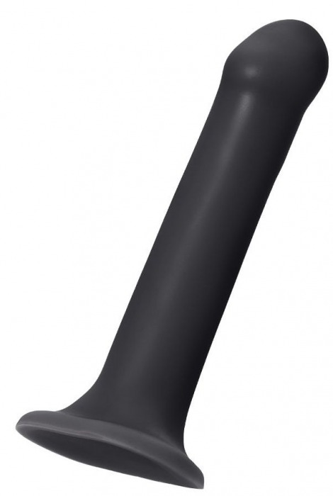 Черный фаллос на присоске Silicone Bendable Dildo XL - 20 см. - Strap-on-me - купить с доставкой в Калининграде
