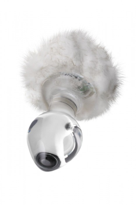 Стеклянная анальная втулка с хвостиком - 9,5 см. - Sexus - купить с доставкой в Калининграде