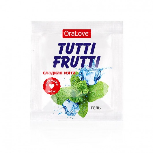 Пробник гель-смазки Tutti-frutti со вкусом мяты - 4 гр. - Биоритм - купить с доставкой в Калининграде