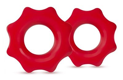 Набор из 2 красных фигурных эрекционных колец NUTZ - Blush Novelties - в Калининграде купить с доставкой