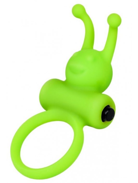 Зеленое эрекционное виброкольцо на пенис Cock Ring - A-toys - в Калининграде купить с доставкой