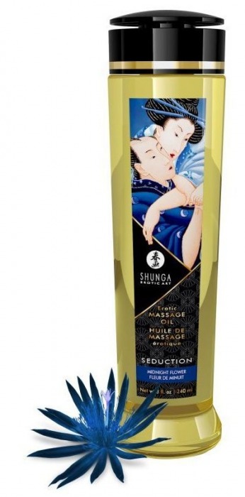 Массажное масло с ароматом ночных цветов Seduction - 240 мл. - Shunga - купить с доставкой в Калининграде