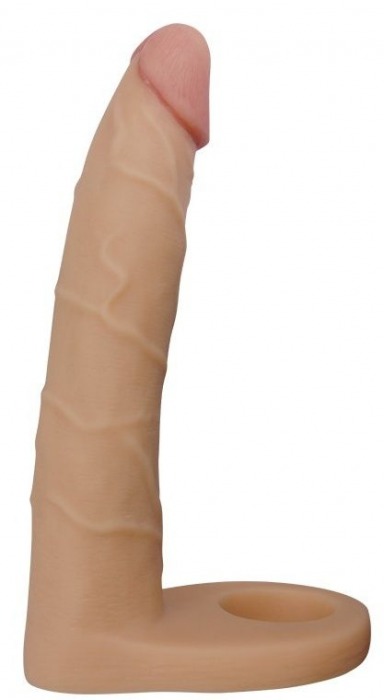 Телесная насадка-фаллоимитатор для двойного проникновения - 17 см. - Lovetoy - купить с доставкой в Калининграде